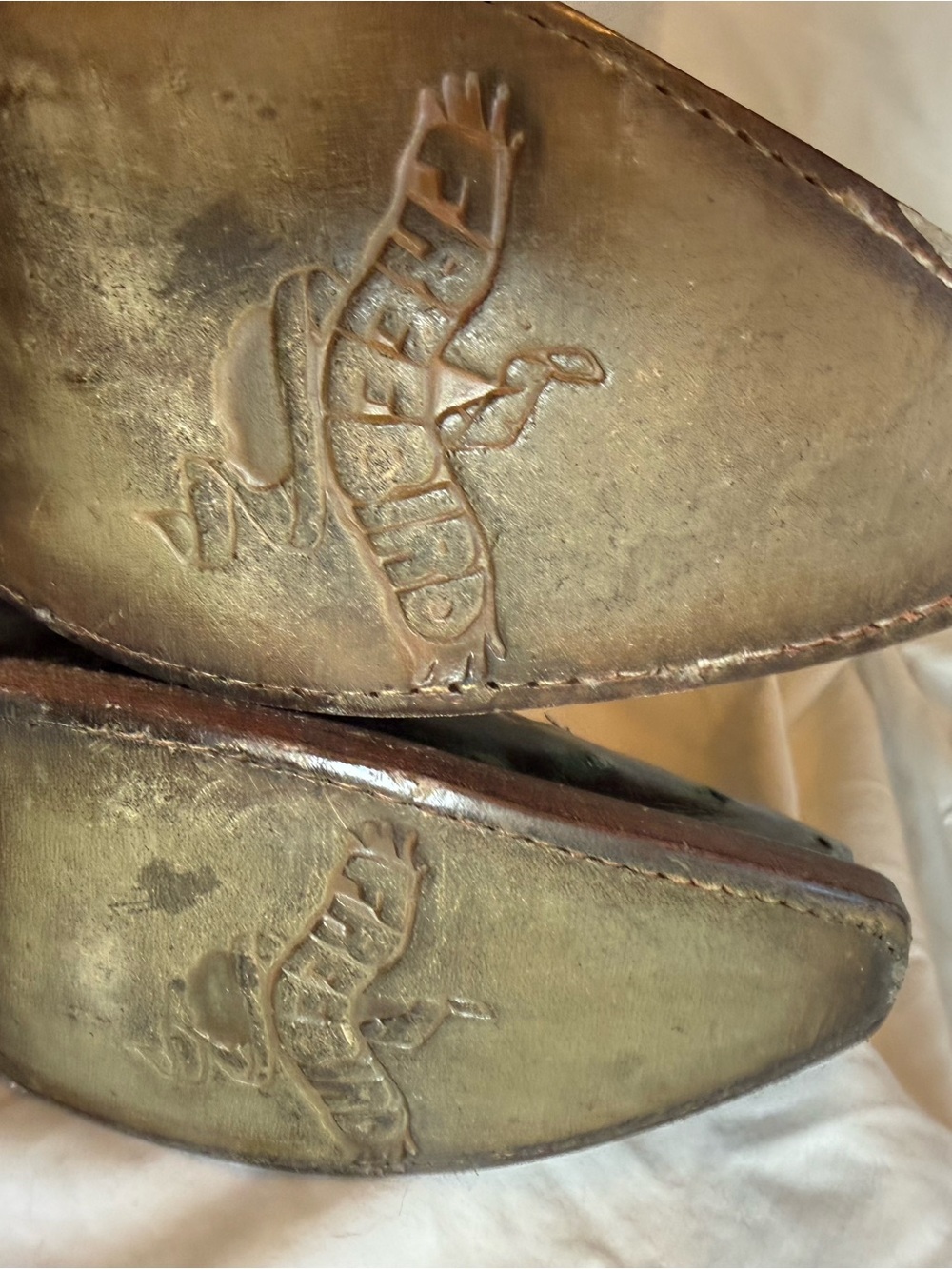 Freebird woodland green ostrich Distressed Leather Cowboy Boots - Picture 10 of 13